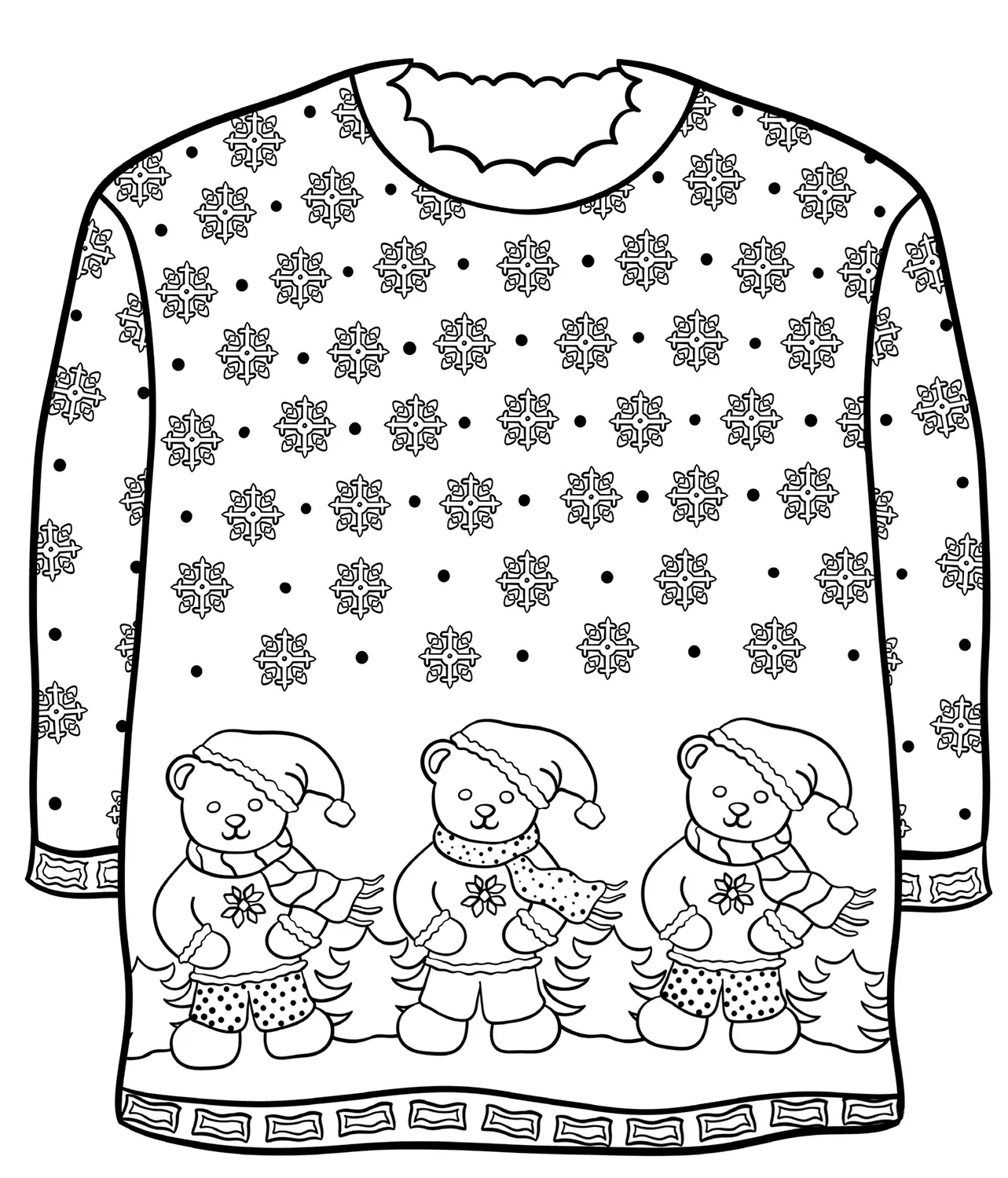 Christmas Sweater Coloring Pages 29