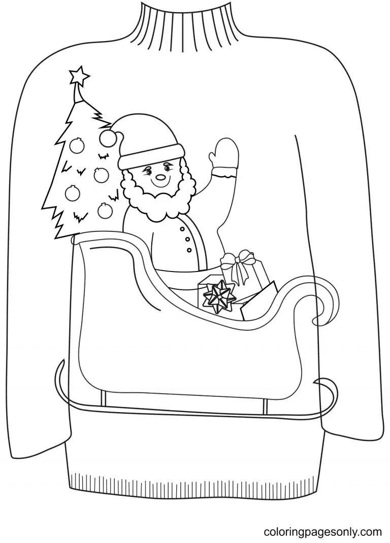Christmas Sweater Coloring Pages 32
