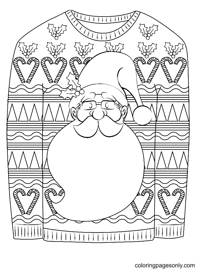 Christmas Sweater Coloring Pages 34