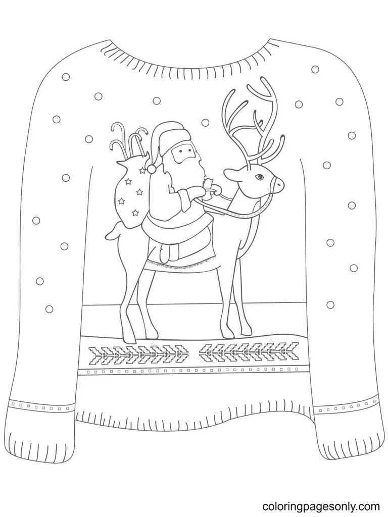 Christmas Sweater Coloring Pages 36