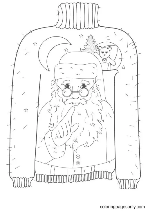 Christmas Sweater Coloring Pages 37