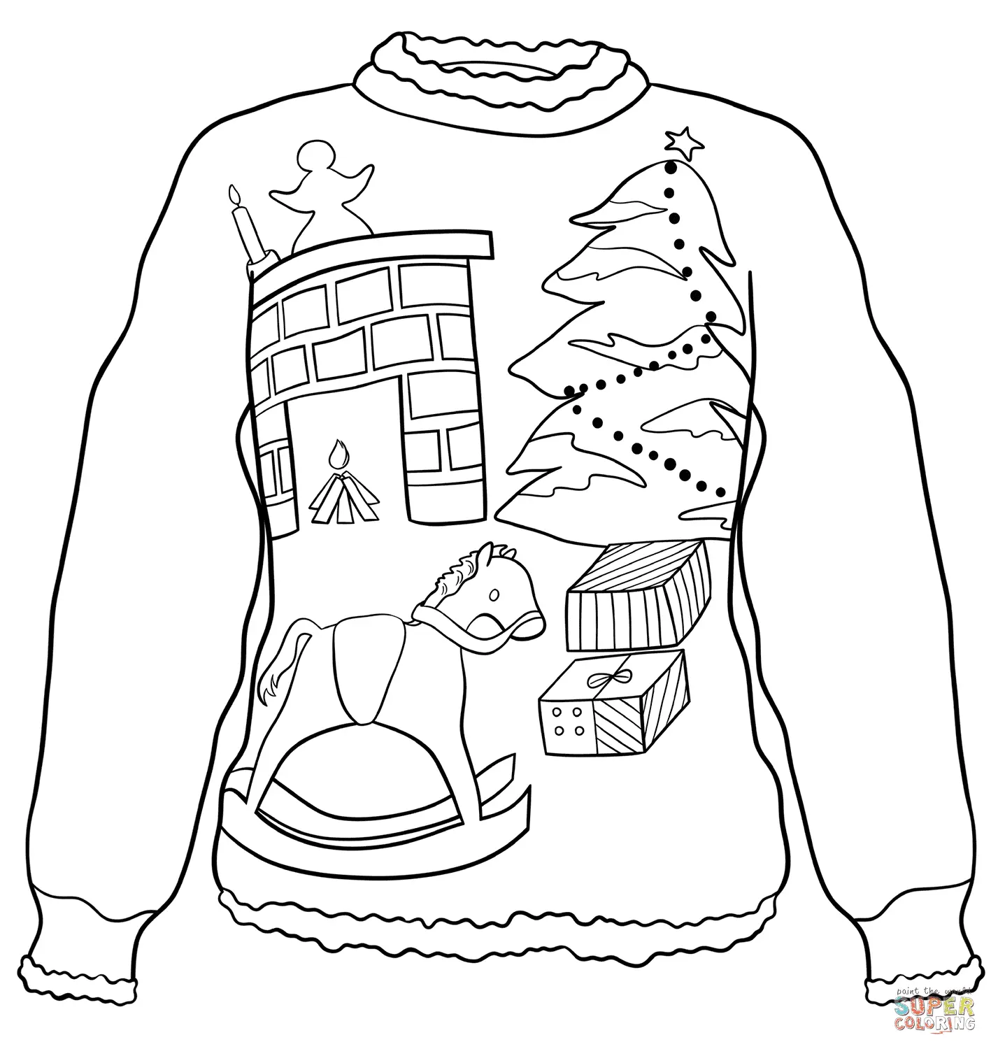 Christmas Sweater Coloring Pages 39
