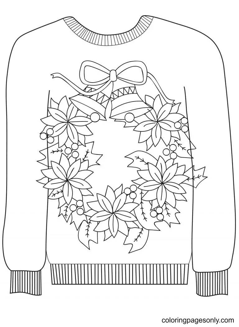 Christmas Sweater Coloring Pages 40
