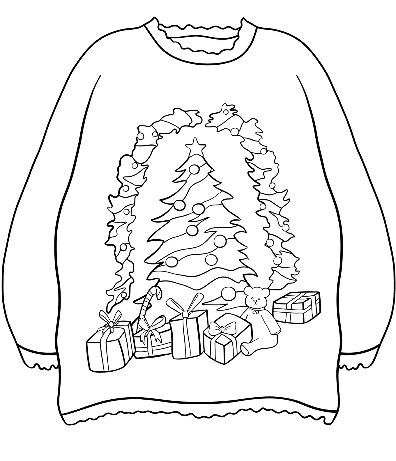 Christmas Sweater Coloring Pages 41