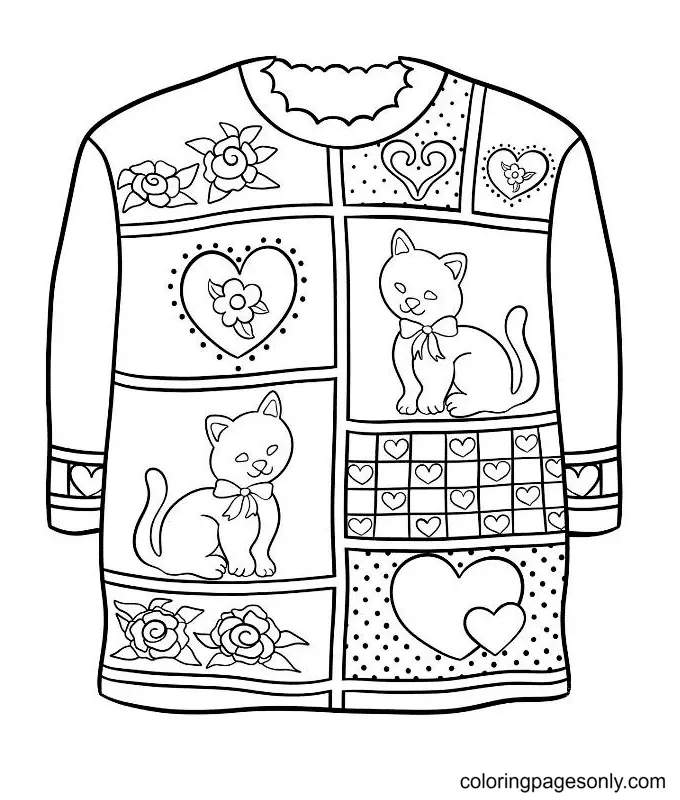 Christmas Sweater Coloring Pages 42
