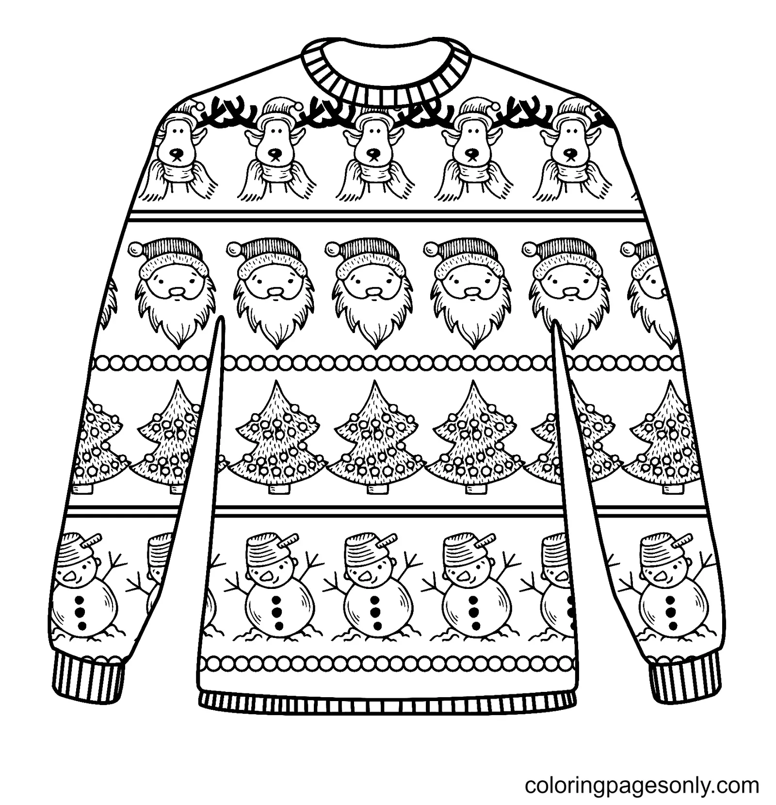 Christmas Sweater Coloring Pages 6