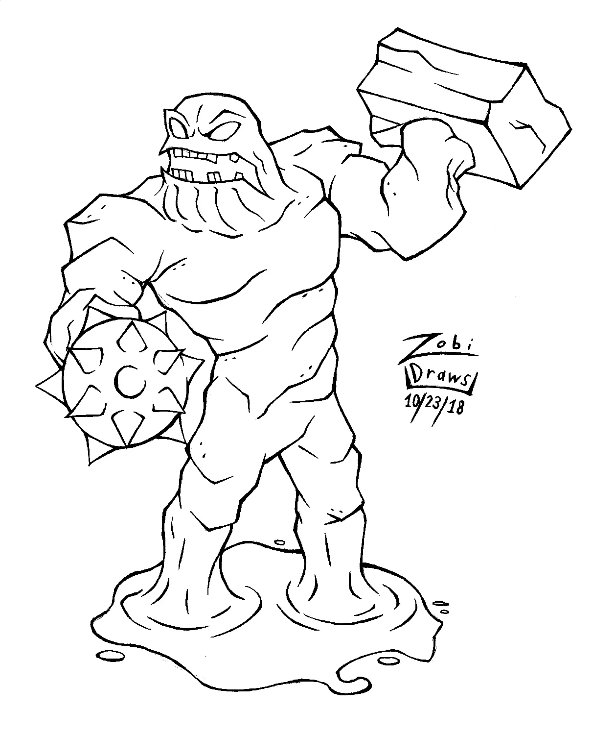 Clayface Coloring Pages 3