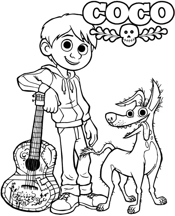 Coco Coloring Pages 2