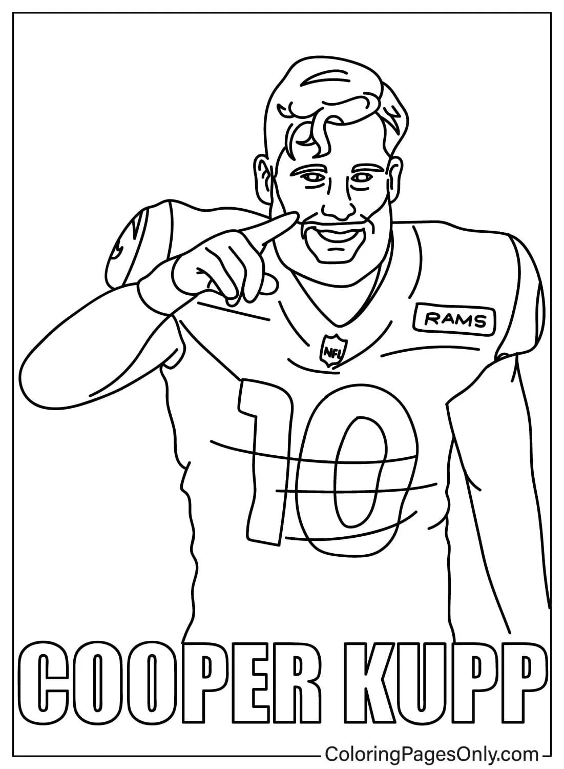 Cooper Kupp Para Colorir 2