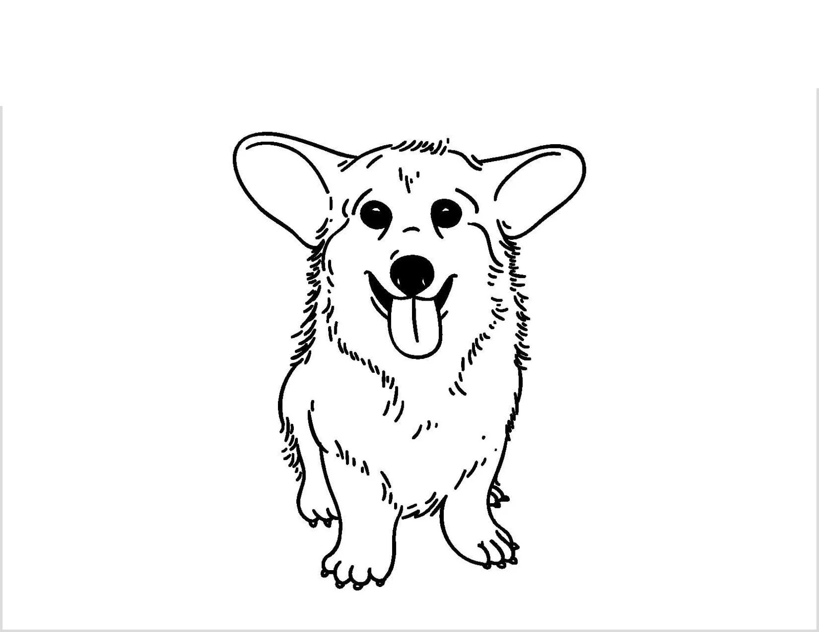 Corgi Coloring Pages 49