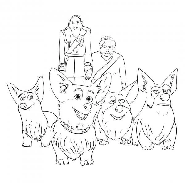 Corgi Coloring Pages 76