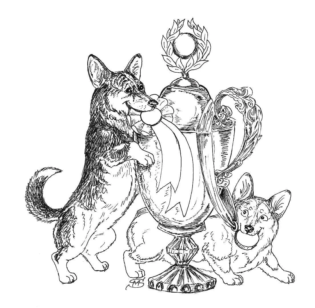Corgi Coloring Pages 87