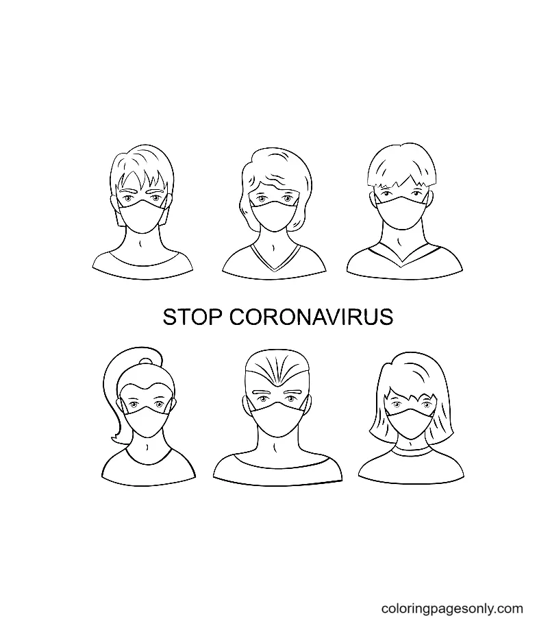 Corona Virus Covid 19 Coloring Pages