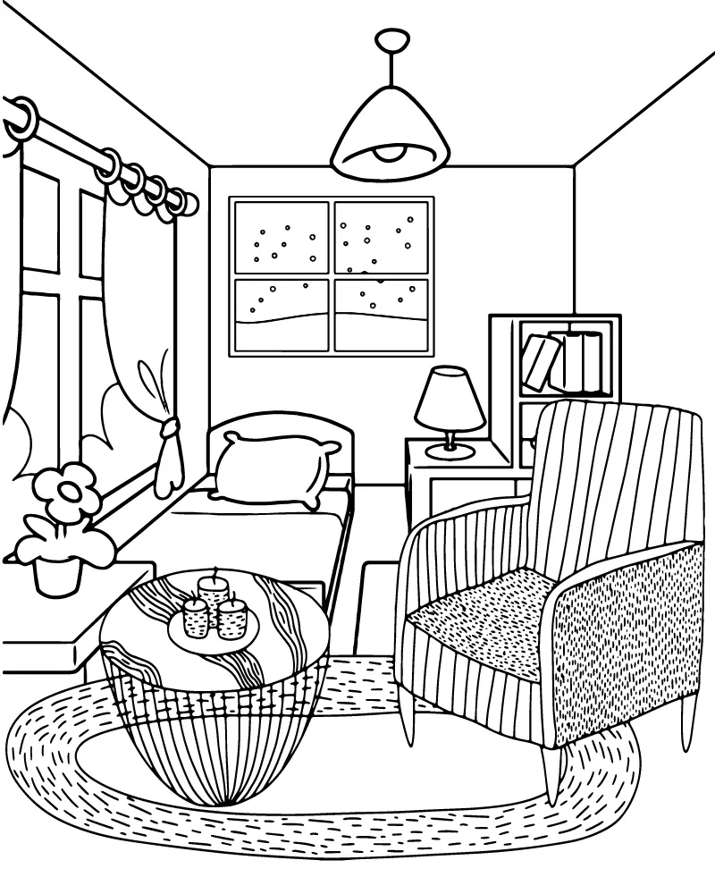 Aconchegante Para Colorir 15