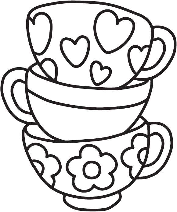 Cozy Kitchen Coloring Pages 1