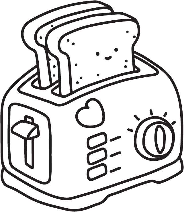 Cozy Kitchen Coloring Pages 8