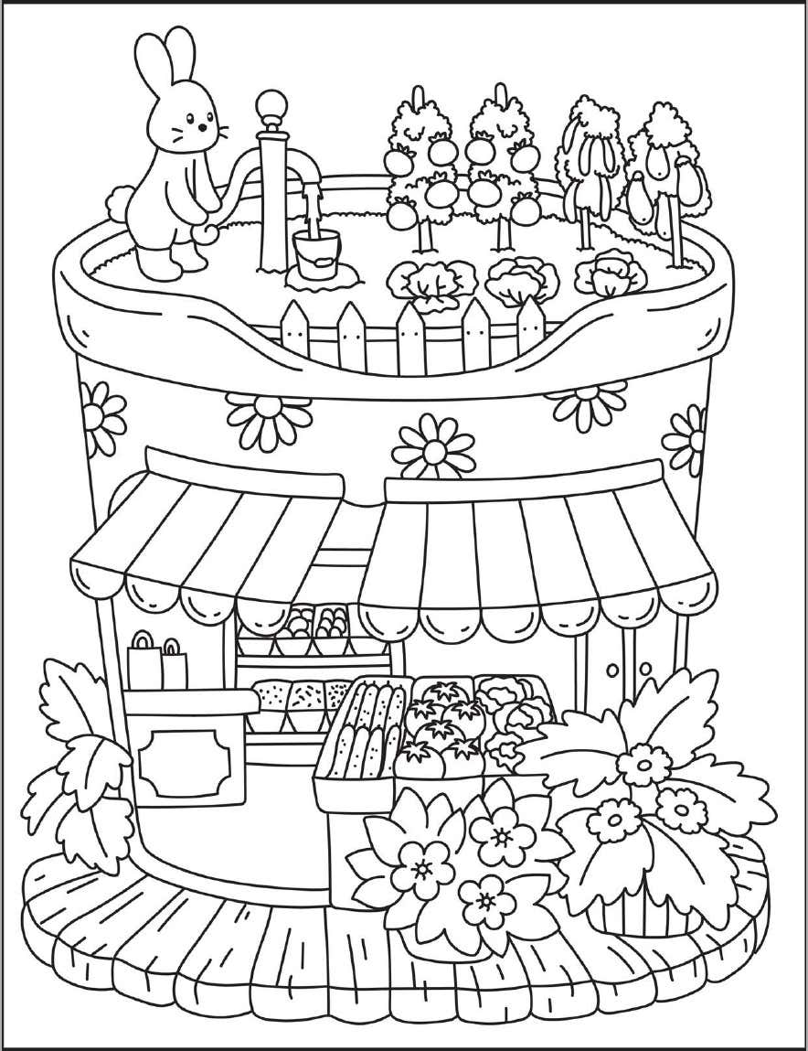 Cozy Nooks Digital Coloring Pages 20