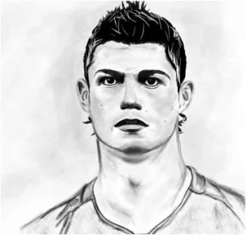 Desenhos de Cristiano Ronaldo Para Colorir 14