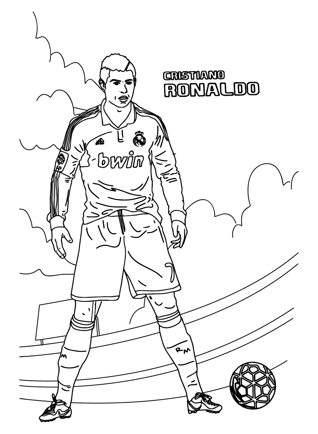 Desenhos de Cristiano Ronaldo Para Colorir 31
