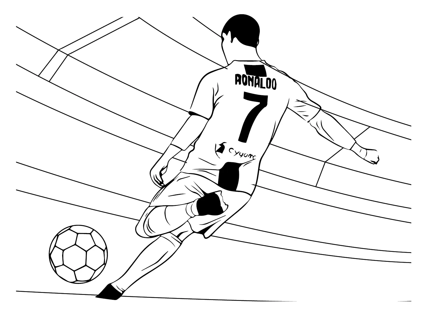 Desenhos de Cristiano Ronaldo Para Colorir 32