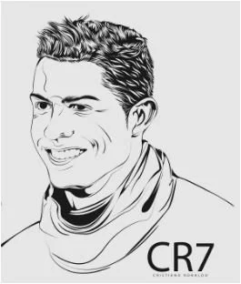 Desenhos de Cristiano Ronaldo Para Colorir 9