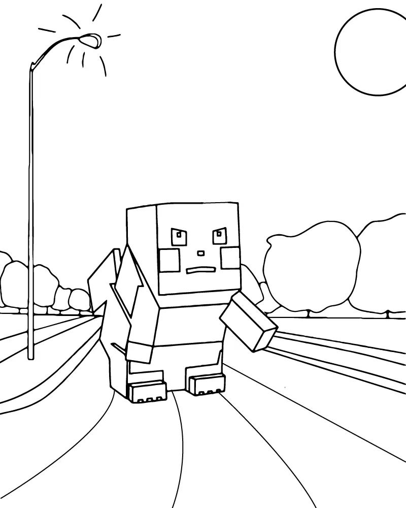 Crossy Road Coloring Pages 14