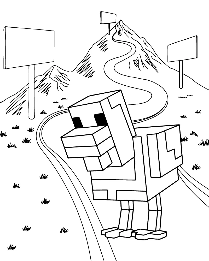 Crossy Road Coloring Pages 19