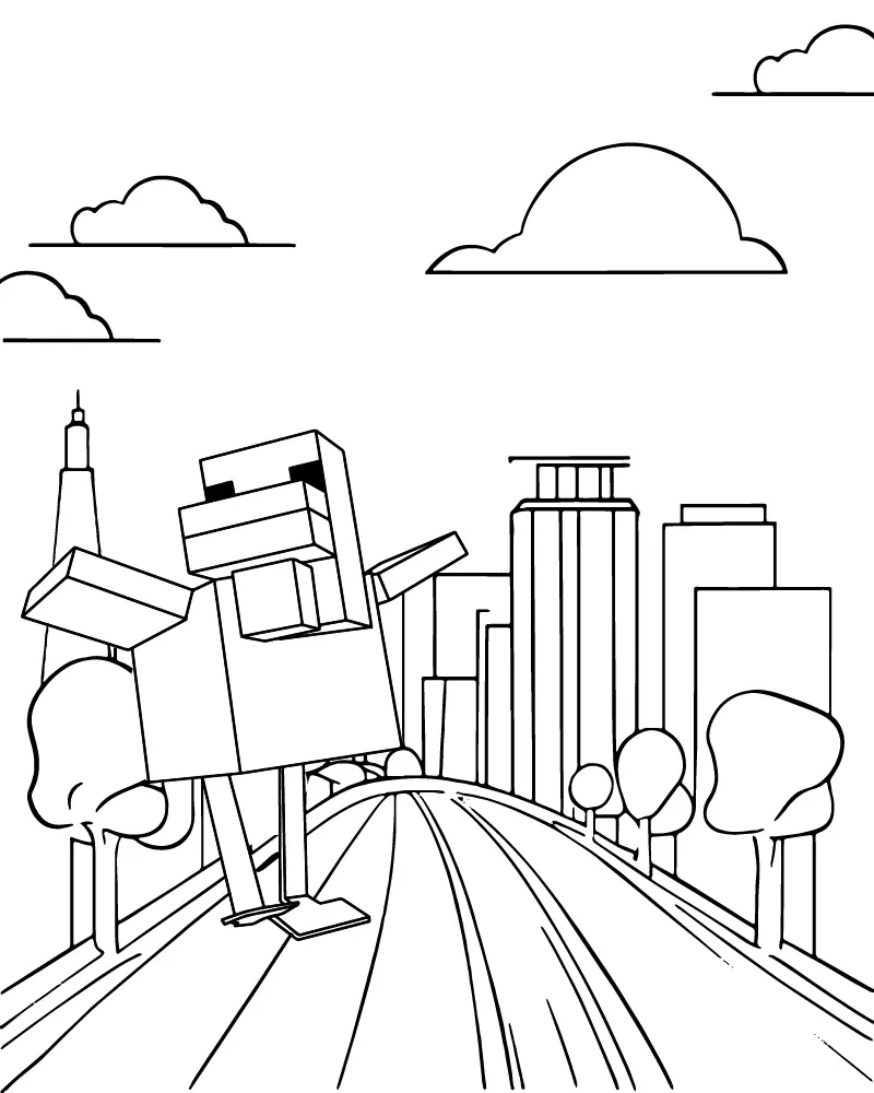 Crossy Road Coloring Pages 3