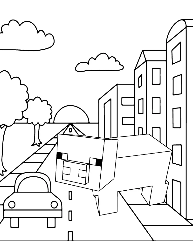Crossy Road Coloring Pages 7