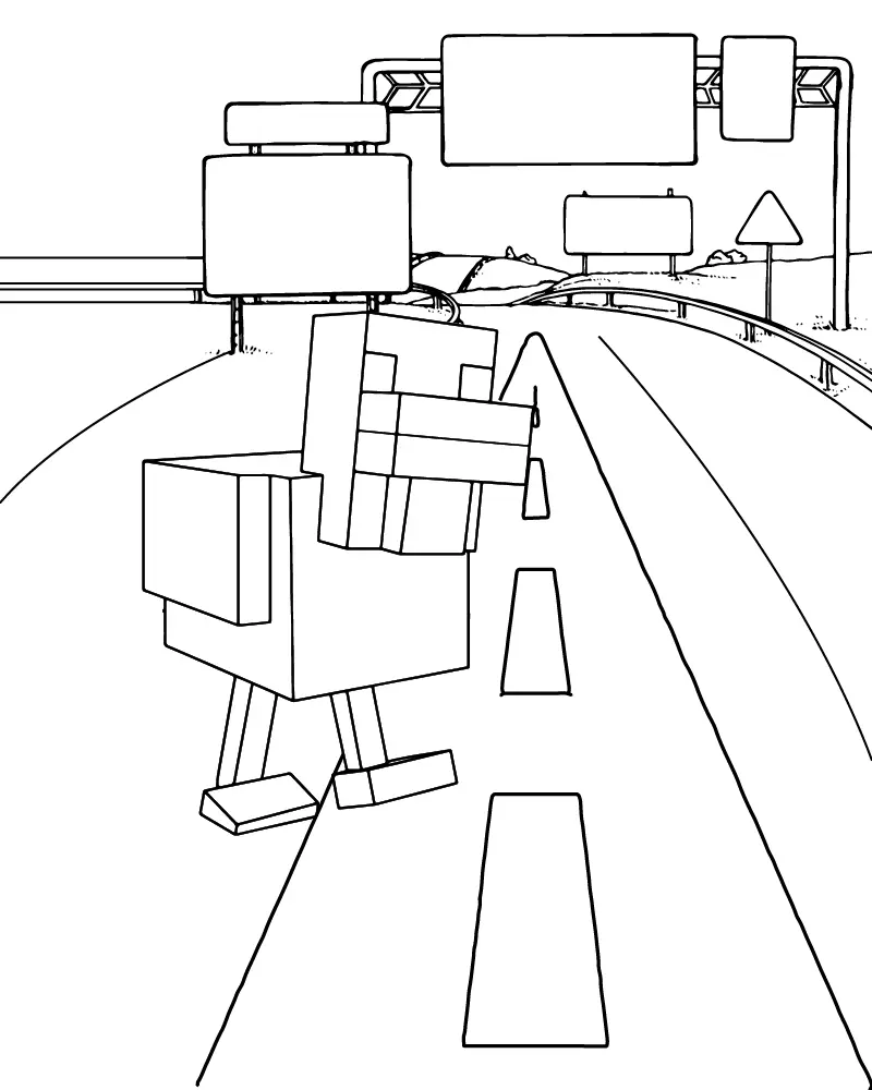 Crossy Road Coloring Pages 9
