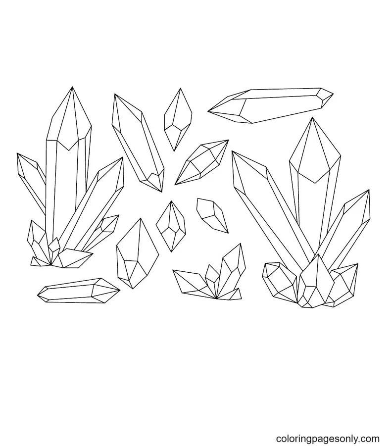 Crystal Coloring Pages 11