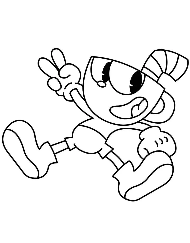 Cuphead Para Colorear 15