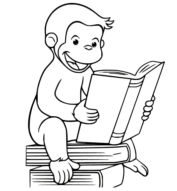 Curious George Para Colorear 13