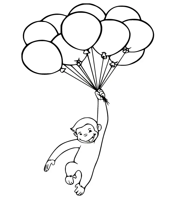 Curious George Para Colorear 19