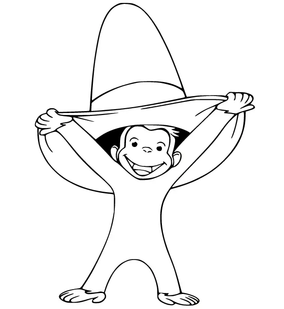 Curious George Para Colorear 23