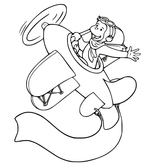Curious George Para Colorear 28