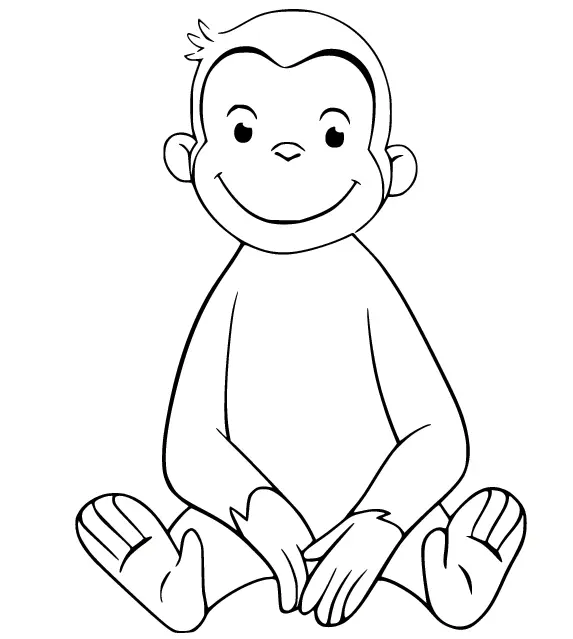 Curious George Para Colorear 31