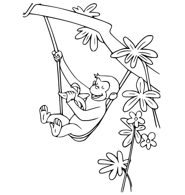 Curious George Para Colorear 35