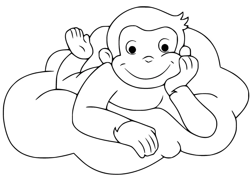 Curious George Para Colorear 36