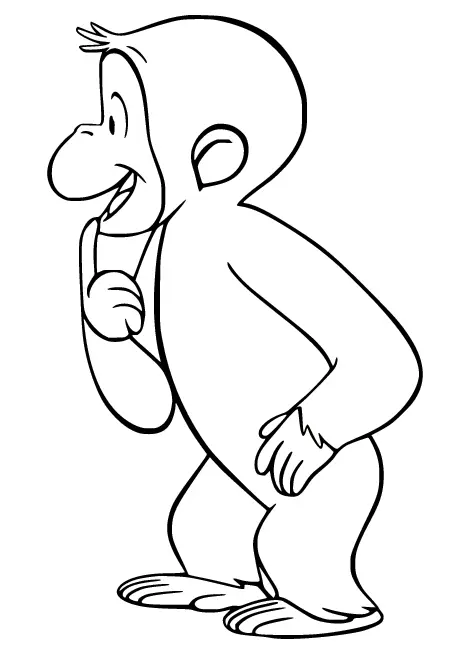 Curious George Para Colorear 38