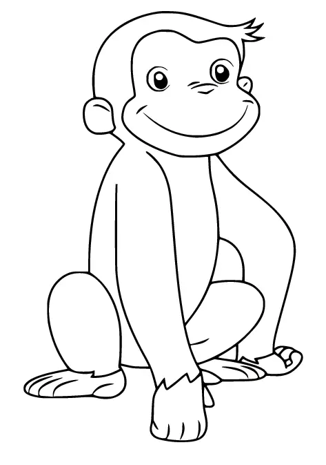 Curious George Para Colorear 39