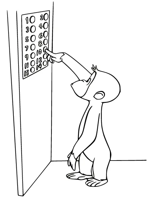 Curious George Para Colorear 44