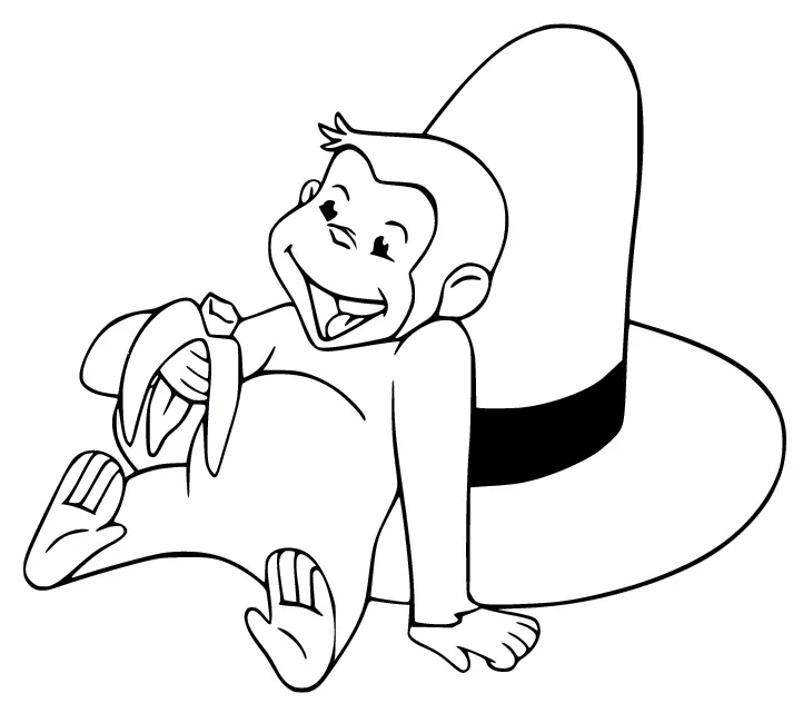 Curious George Para Colorear 45
