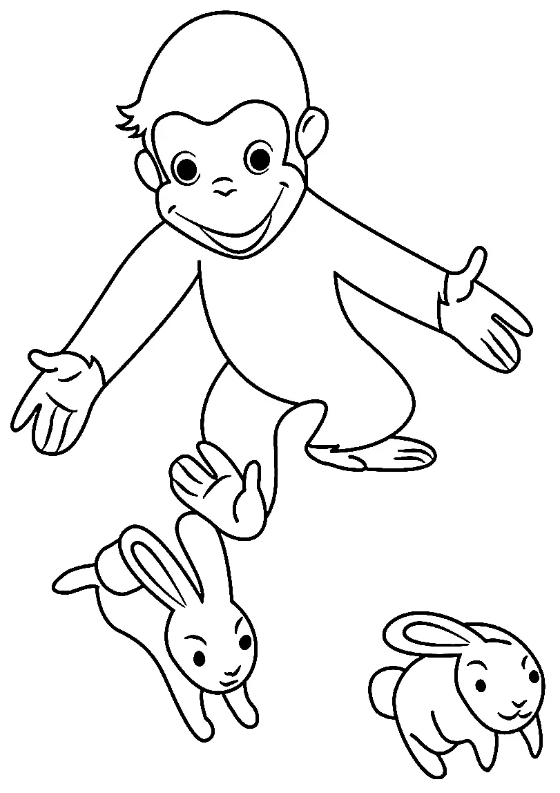 Curious George Para Colorear 46