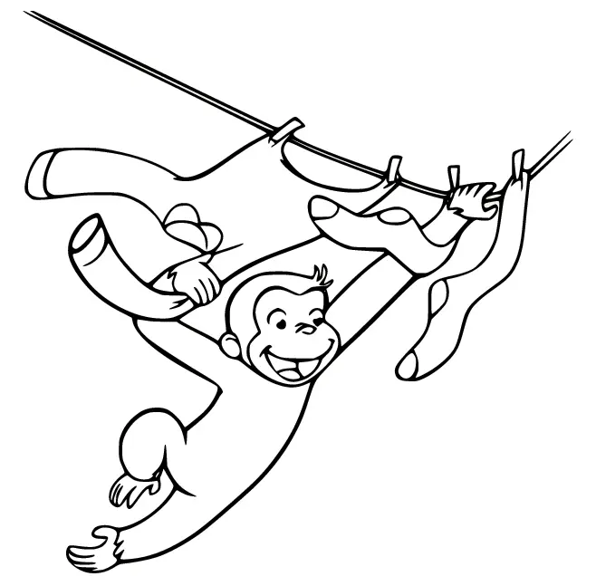 Curious George Para Colorear 53