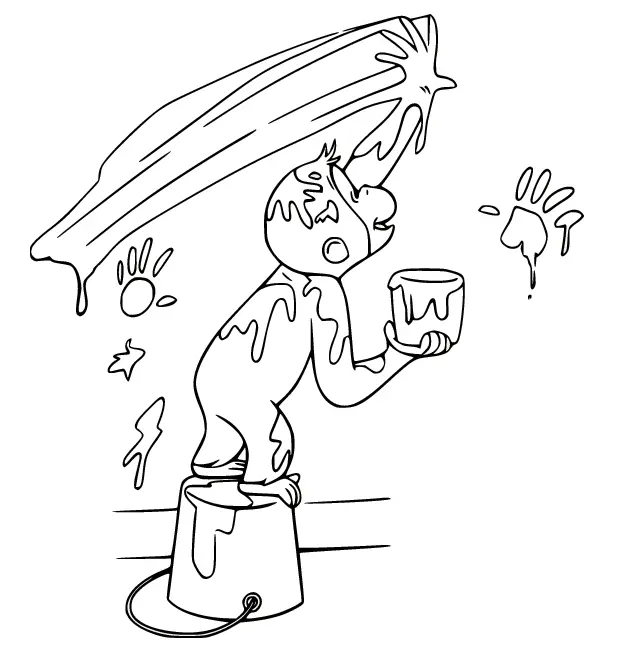 Curious George Para Colorear 56