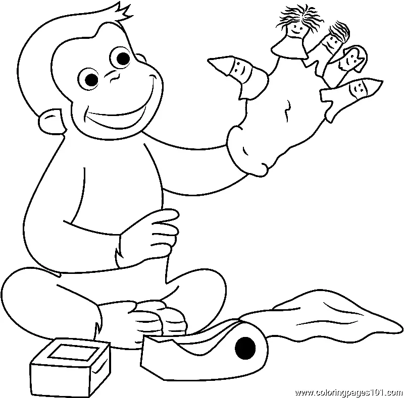 Curious George Para Colorear 59