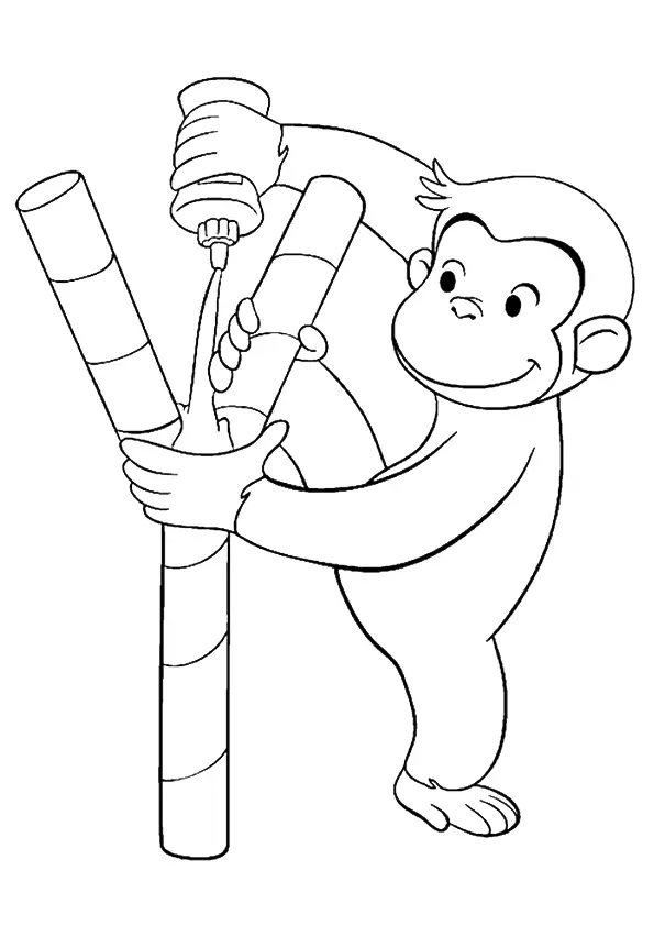 Curious George Para Colorear 70