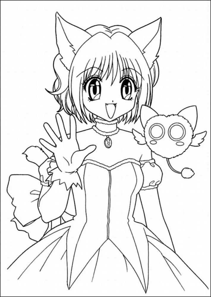 Cute Anime Coloring Pages 10