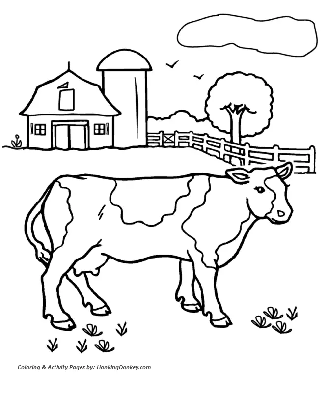 Cute Cow Coloring Pages 2